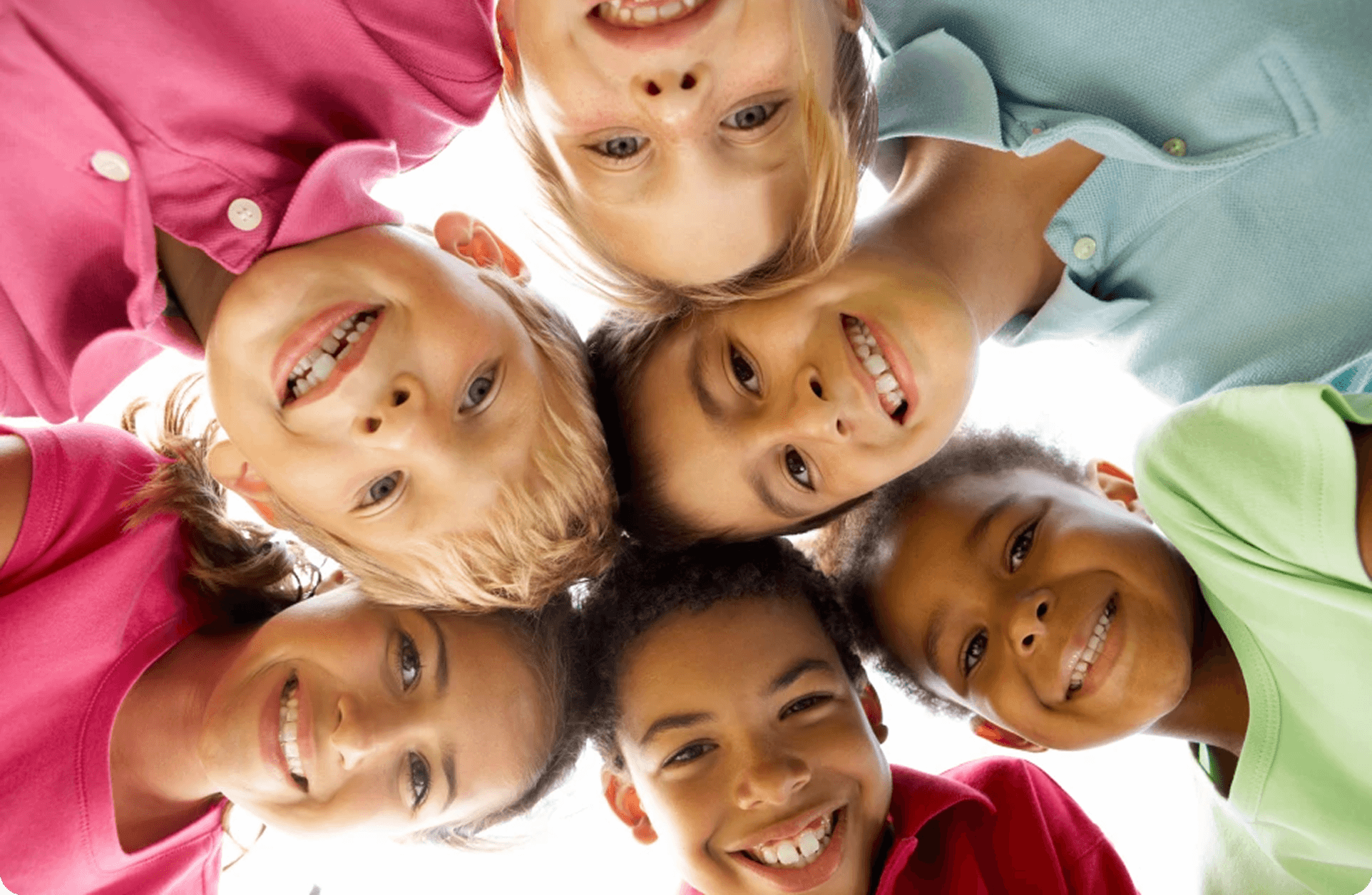 Group of friends with joyful expressions